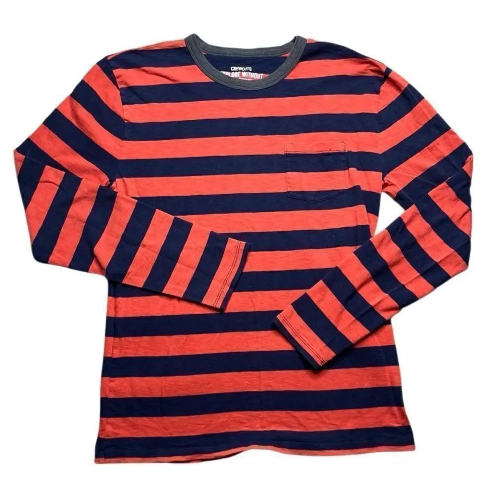 Crewcuts Striped Long Sleeve Kids Shirt Size 16